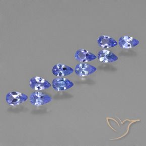 Gemas de Tanzanita Azul oscuro natural de 1.86 ct, En forma de pera, VS