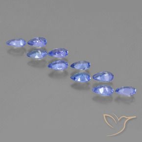 Gemas de Tanzanita Azul oscuro natural de 1.86 ct, En forma de pera, VS