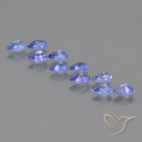 Gemas de Tanzanita Azul violeta oscuro natural de 2.54 ct, En forma de pera, VS