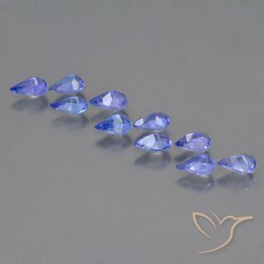Gemas de Tanzanita Azul violeta oscuro natural de 2.24 ct, En forma de pera, VS