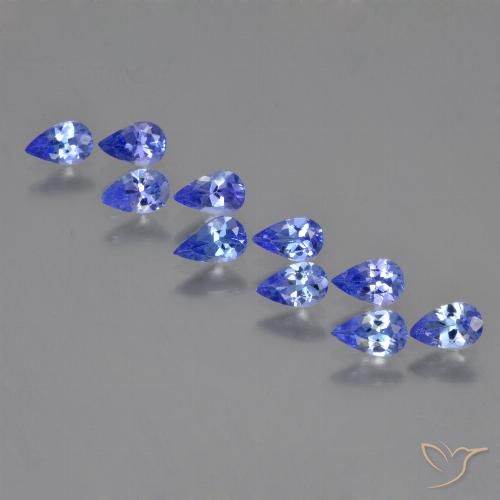 2.18ctw Natural Azul violeta oscuro Tanzanita, En forma de pera, VS