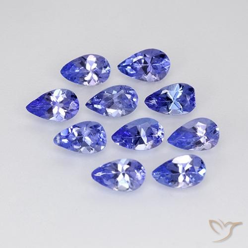 2.19ctw Natural Azul violeta oscuro Tanzanita, En forma de pera, VS