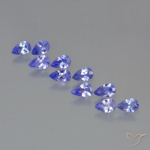 2.10ctw Natural Azul violeta intenso Tanzanita, En forma de pera, VS