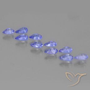 Gemas de Tanzanita Azul violeta natural de 1.83 ct, En forma de pera, VS