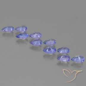 Gemas de Tanzanita Azul violeta intenso natural de 2.13 ct, En forma de pera, VS