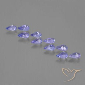 Gemas de Tanzanita Azul violeta intenso natural de 2.32 ct, En forma de pera, VS