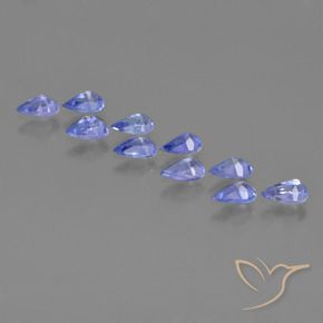 Gemas de Tanzanita Azul violeta intenso natural de 2.32 ct, En forma de pera, VS