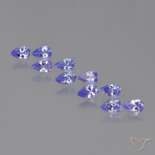 1.80ctw Natural Azul violeta intenso Tanzanita, En forma de pera, VS