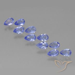 Gemas de Tanzanita Azul violeta intenso natural de 1.95 ct, En forma de pera, VS