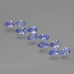 Gemas de tanzanita azul natural de 1,91 ct, en forma de pera, VS