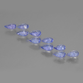 Gemas de tanzanita azul natural de 1,91 ct, en forma de pera, VS