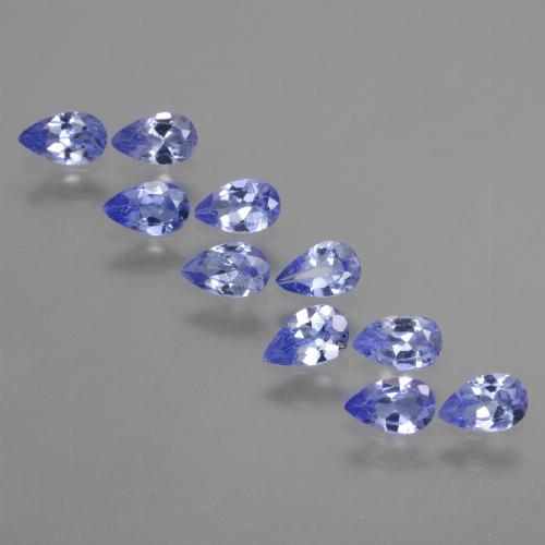 Gemas de tanzanita azul natural de 2,00 ct, en forma de pera, VS