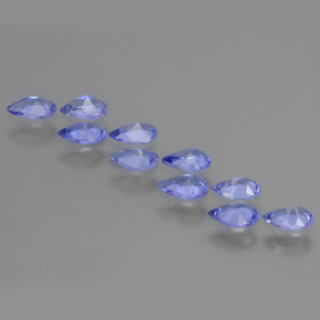 Gemas de tanzanita azul natural de 2,00 ct, en forma de pera, VS