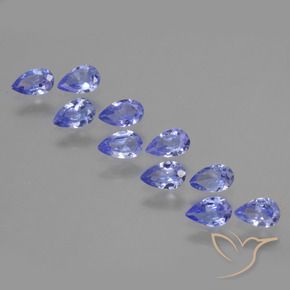 Gemas de Tanzanita Azul violeta intenso natural de 2.01 ct, En forma de pera, VS