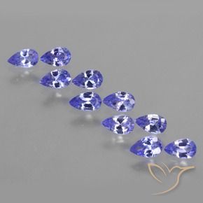 Gemas de tanzanita azul natural de 2,20 ct, en forma de pera, VS