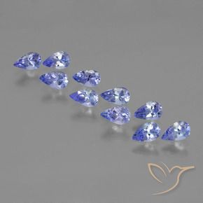 Gemas de Tanzanita Azul violeta natural de 2.36 ct, En forma de pera, VS