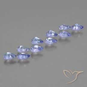 Gemas de Tanzanita Azul violeta natural de 2.36 ct, En forma de pera, VS