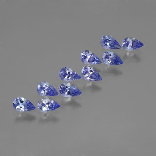 Gemas de tanzanita azul natural de 2,46 ct, en forma de pera, VS