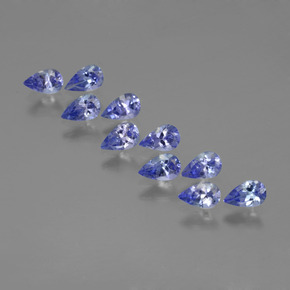 Gemas de tanzanita azul natural de 2,46 ct, en forma de pera, VS