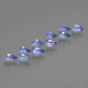Gemas de tanzanita azul natural de 2,46 ct, en forma de pera, VS
