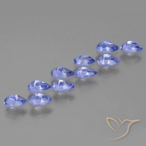 Gemas de Tanzanita Azul pastel natural de 2.26 ct, En forma de pera, VS