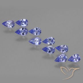 Gemas de Tanzanita Azul oscuro natural de 2.00 ct, En forma de pera, VS