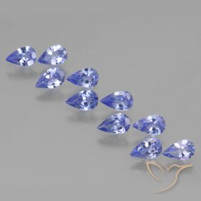 Gemas de Tanzanita Azul violeta intenso natural de 2.01 ct, En forma de pera, VS