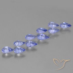 Gemas de Tanzanita Azul medio natural de 2.15 ct, En forma de pera, VS