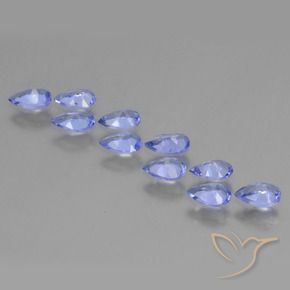Gemas de Tanzanita Azul violeta natural de 2.00 ct, En forma de pera, VS