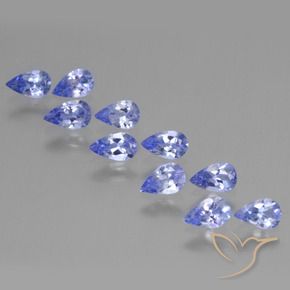 Gemas de Tanzanita Azul oscuro natural de 2.08 ct, En forma de pera, VS