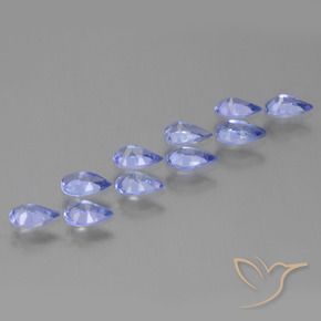 Gemas de Tanzanita Azul oscuro natural de 2.08 ct, En forma de pera, VS