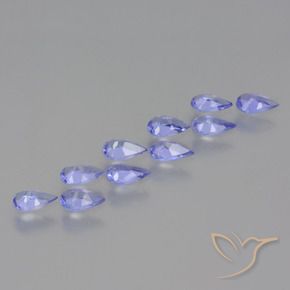 Gemas de Tanzanita Azul violeta intenso natural de 1.81 ct, En forma de pera, VS