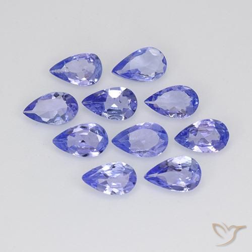 Gemas de Tanzanita Azul violeta intenso natural de 1.81 ct, En forma de pera, VS