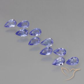 Gemas de Tanzanita Violeta claro natural de 1.82 ct, En forma de pera, VS