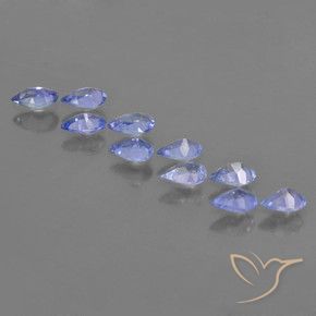 Gemas de Tanzanita Azul violeta intenso natural de 1.87 ct, En forma de pera, VS