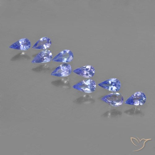 1.88ctw Natural Azul violeta intenso Tanzanita, En forma de pera, VS
