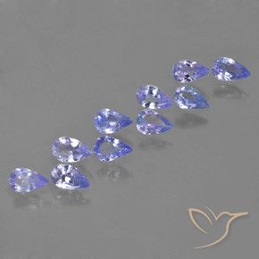 Gemas de Tanzanita Azul violeta natural de 2.01 ct, En forma de pera, VS