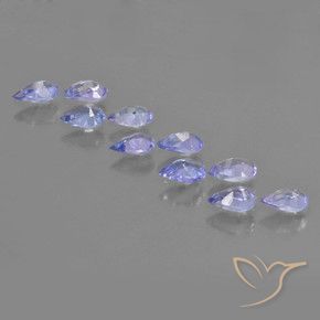 Gemas de Tanzanita Azul violeta natural de 2.01 ct, En forma de pera, VS
