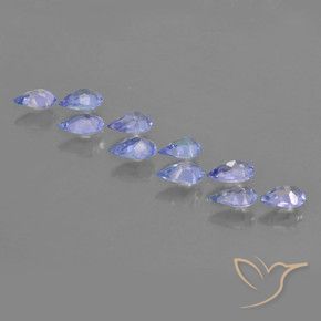 Gemas de Tanzanita Azul violeta natural de 1.64 ct, En forma de pera, VS