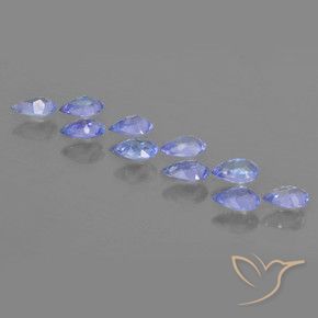 Gemas de Tanzanita Azul violeta intenso natural de 1.76 ct, En forma de pera, VS