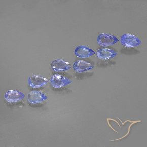 Gemas de Tanzanita Azul oscuro natural de 1.72 ct, En forma de pera, VS