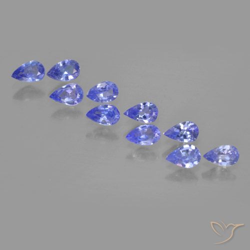 1.90ctw Natural Azul violeta intenso Tanzanita, En forma de pera, VS