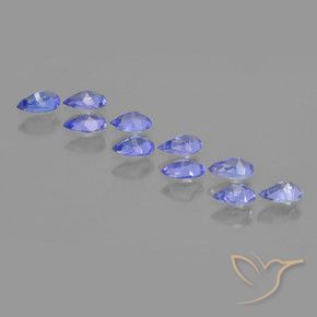 Gemas de Tanzanita Azul violeta intenso natural de 1.90 ct, En forma de pera, VS