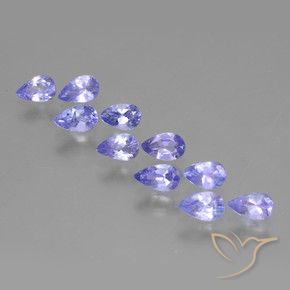 Gemas de Tanzanita Violeta natural de 2.22 ct, En forma de pera, VS