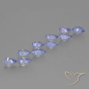 Gemas de Tanzanita Azul violeta natural de 2.06 ct, En forma de pera, VS