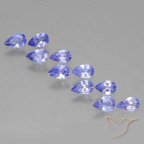 Gemas de Tanzanita Violeta natural de 2.15 ct, En forma de pera, VS