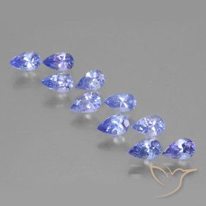Gemas de Tanzanita Azul oscuro natural de 2.71 ct, En forma de pera, VS