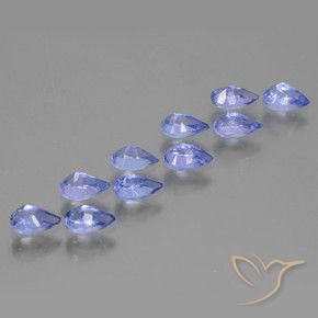Gemas de Tanzanita Azul oscuro natural de 2.71 ct, En forma de pera, VS