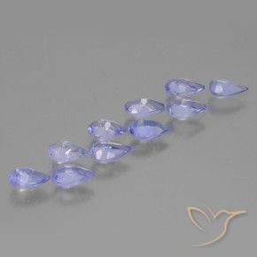 Gemas de Tanzanita Azul violeta natural de 2.19 ct, En forma de pera, VS