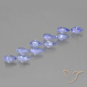 Gemas de Tanzanita Azul violeta natural de 1.90 ct, En forma de pera, VS